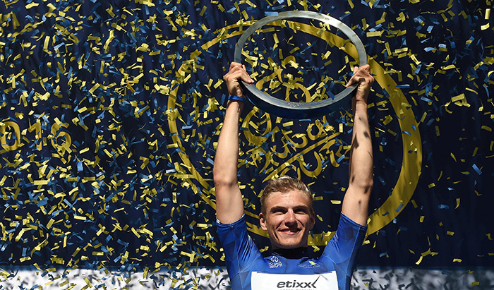 Marcel Kittel (Etixx – Quick Step) wins the third Dubai Tour, storming to victory in the final stage, the Business Bay Stage, in Dubai