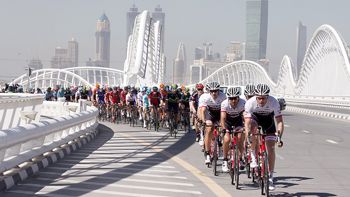 Bicycle racing by the Dubai Sports Council in partnership with RCS Sport
